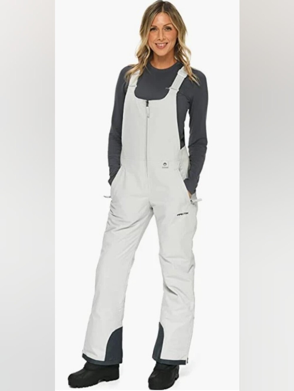 Arctix White Women's Essential Insulated Snow Bib Overalls